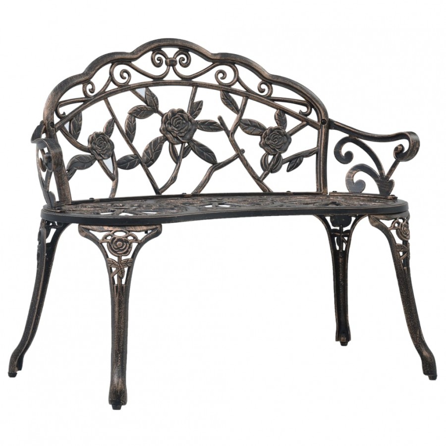 Banc de bistrot 100 cm Bronze Aluminium coulé