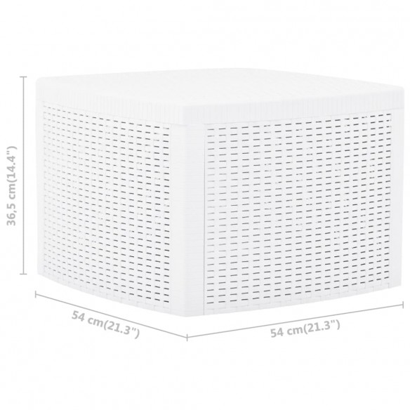 Table d'appoint Blanc 54x54x36,5 cm Plastique