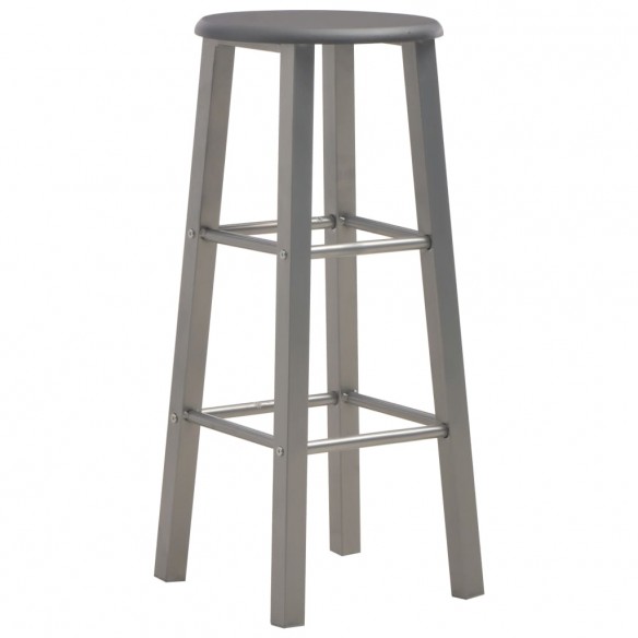 Tabourets de bar lot de 2 anthracite MDF