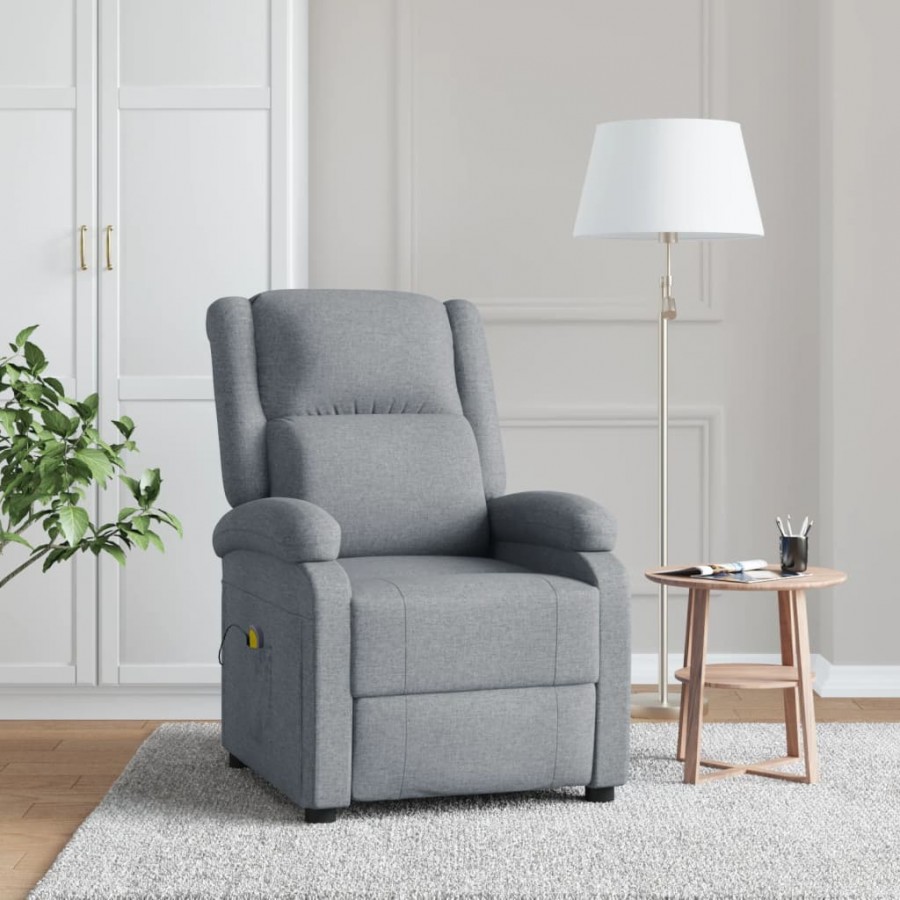 Fauteuil de massage Gris clair Tissu