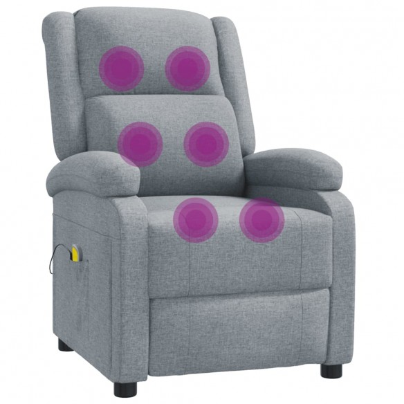 Fauteuil de massage Gris clair Tissu