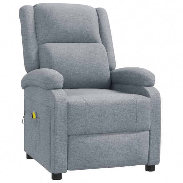 Fauteuil de massage Gris clair Tissu