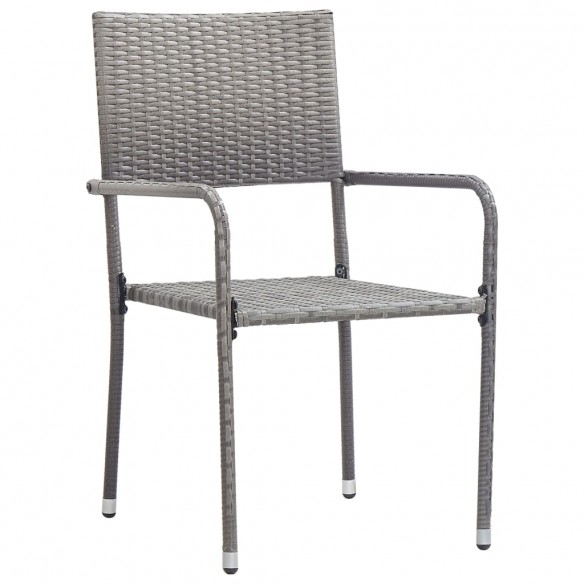 Chaises à dîner d'extérieur 6 pcs Résine tressée Anthracite