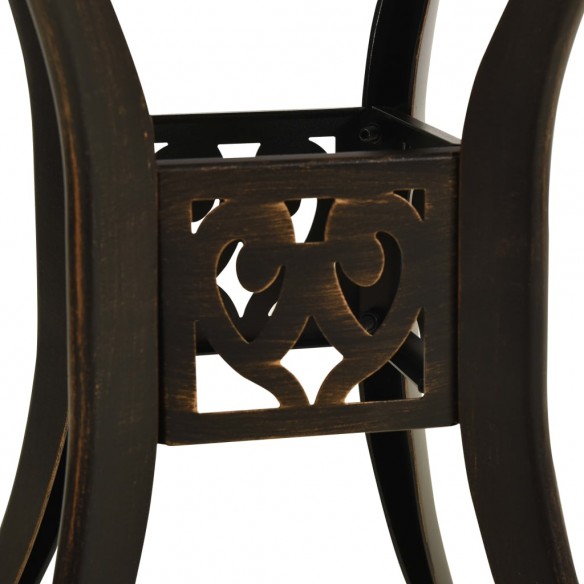 Table de jardin Bronze 78x78x72 cm Aluminium coulé