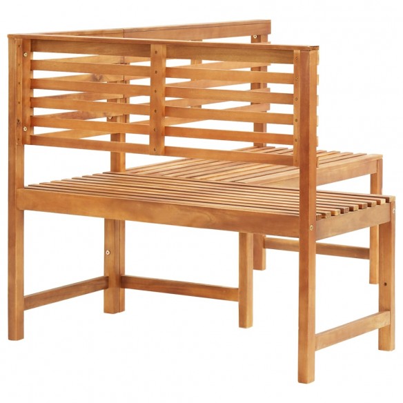 Banc d'angle de jardin 140 cm Bois solide d'acacia