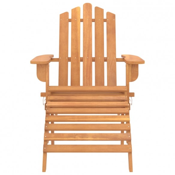 Chaises Adirondack de jardin repose-pieds 2 pcs Bois d'acacia