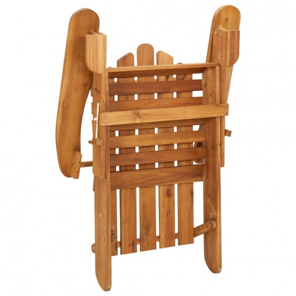 Chaises Adirondack de jardin repose-pieds 2 pcs Bois d'acacia