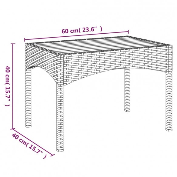 Chaises inclinables de jardin 2pcs et table gris résine tressée