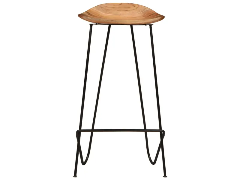 Tabourets de bar lot de 2 bois d'acacia massif