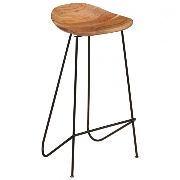 Tabourets de bar lot de 2 bois d'acacia massif