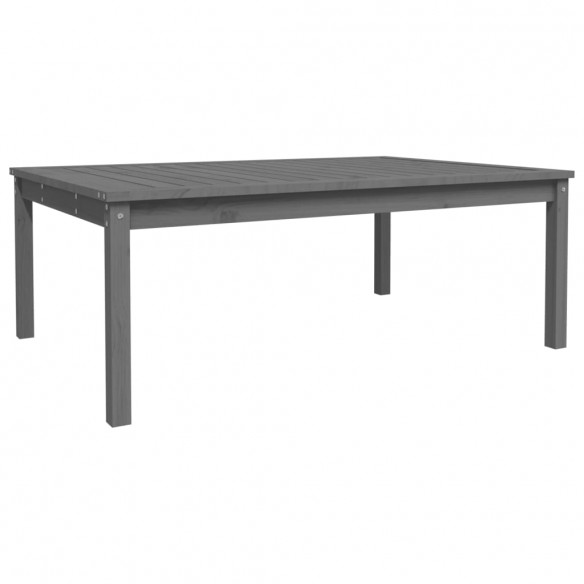 Table de jardin gris 121x82,5x45 cm bois massif de pin