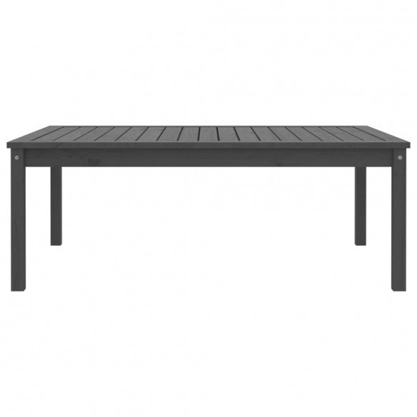 Table de jardin gris 121x82,5x45 cm bois massif de pin