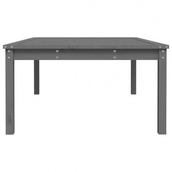 Table de jardin gris 121x82,5x45 cm bois massif de pin