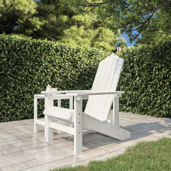 Chaise Adirondack de jardin PEHD Blanc