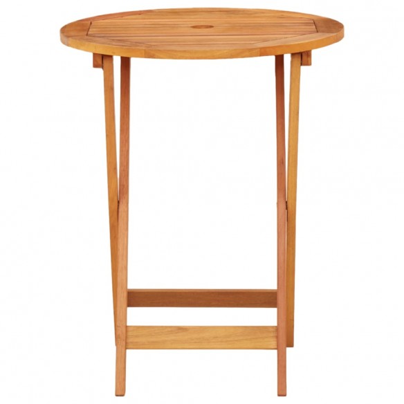 Table de jardin pliable Ø60x75 cm Bois d'eucalyptus solide