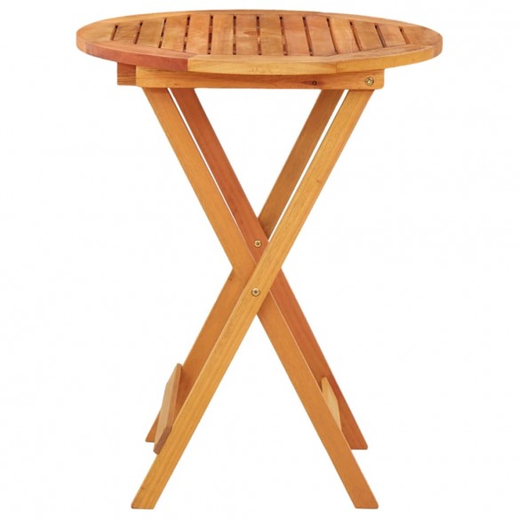 Table de jardin pliable Ø60x75 cm Bois d'eucalyptus solide