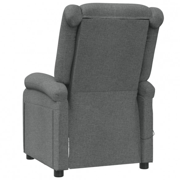 Fauteuil de massage Gris foncé Tissu