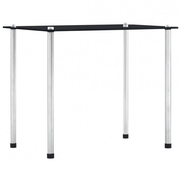 Tables gigognes 3 pcs Noir Verre trempé