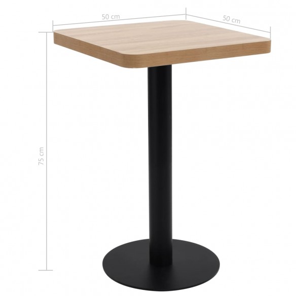 Table de bistro Marron clair 50x50 cm MDF