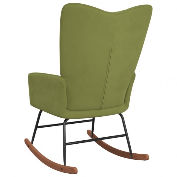 Chaise à bascule Vert clair Velours