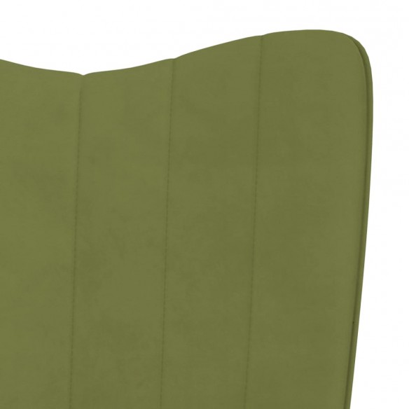 Chaise à bascule Vert clair Velours