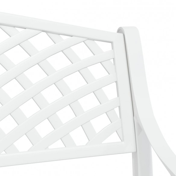 Banc de jardin 102 cm Aluminium coulé Blanc