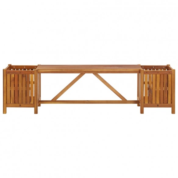 Banc de jardin avec 2 jardinières 150x30x40 cm Bois d'acacia