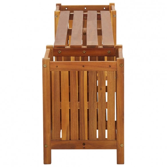 Banc de jardin avec 2 jardinières 150x30x40 cm Bois d'acacia