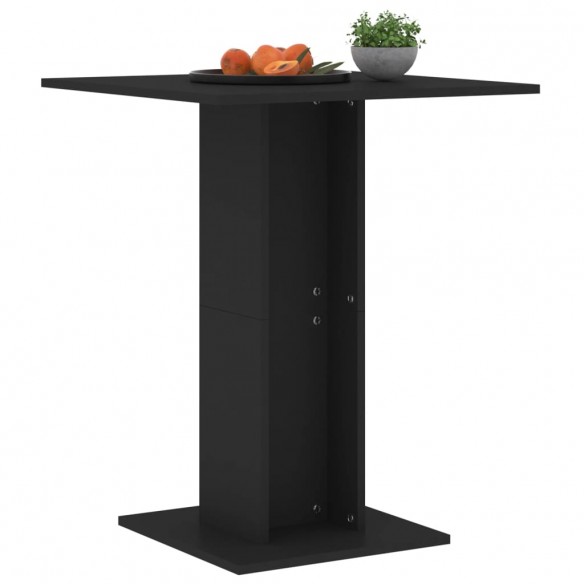 Table de bistro Noir 60x60x75 cm Aggloméré