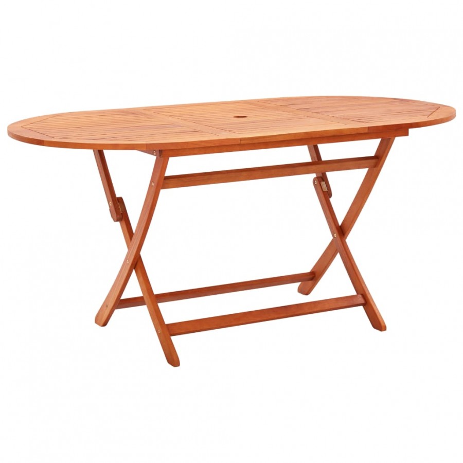 Table de jardin pliable 160x85x74 cm Bois d'eucalyptus solide