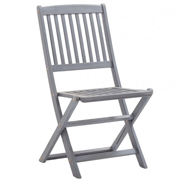 Chaises pliables d'extérieur 8 pcs Bois d'acacia solide