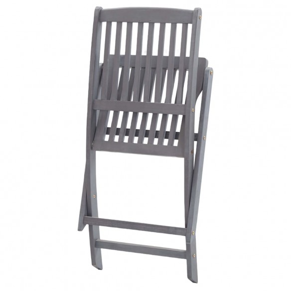 Chaises pliables d'extérieur 8 pcs Bois d'acacia solide