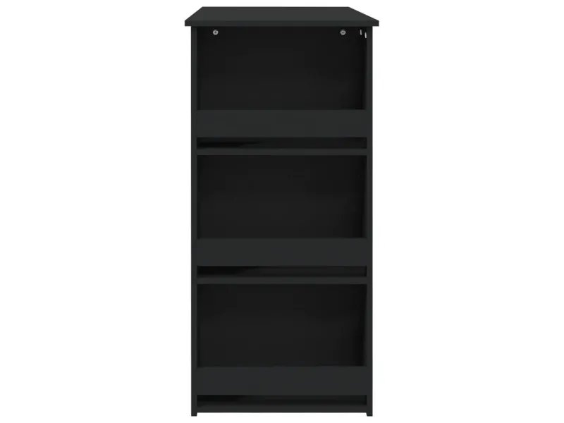 Table de bar avec rangement Noir 102x50x103,5 cm Aggloméré