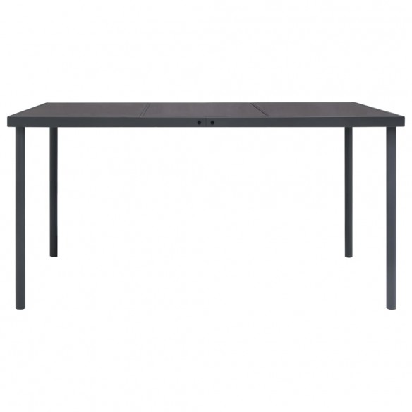 Table à dîner d'extérieur Anthracite 150x90x74 cm Acier