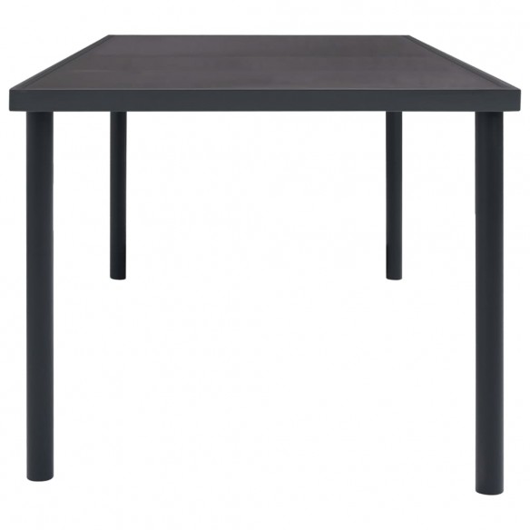 Table à dîner d'extérieur Anthracite 150x90x74 cm Acier