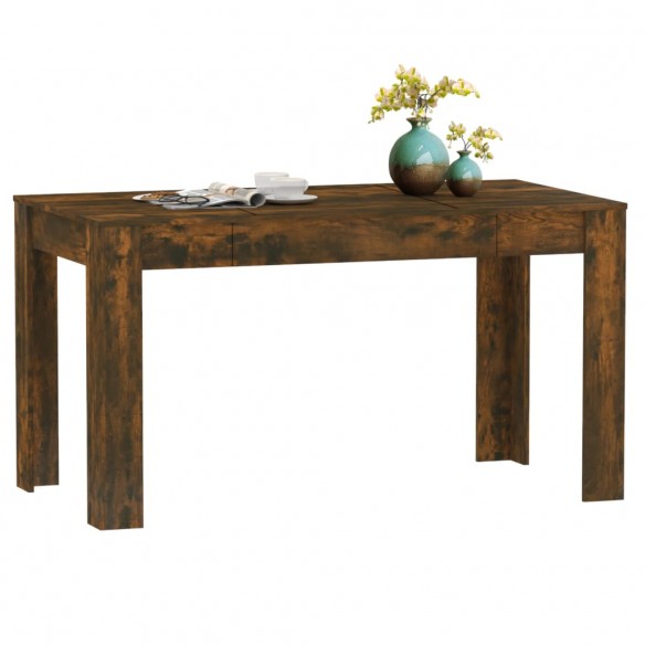 Table à dîner Chêne fumé 140x74,5x76 cm Bois d'ingénierie