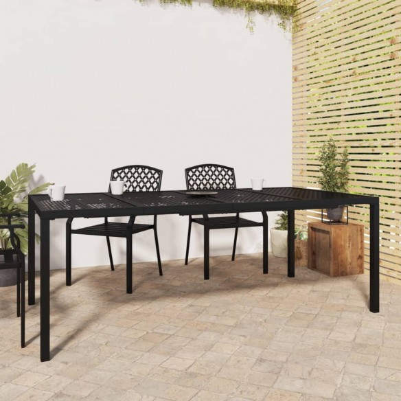 Table de jardin anthracite 200x100x72 cm acier