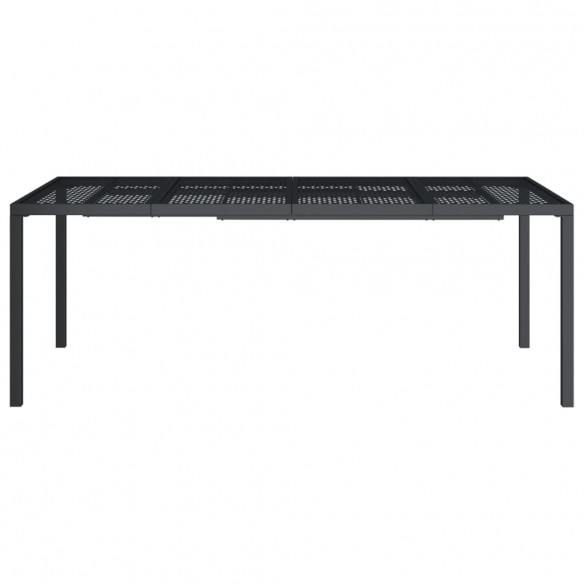 Table de jardin anthracite 200x100x72 cm acier