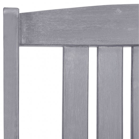 Chaises de jardin lot de 4 Bois massif d'acacia Gris