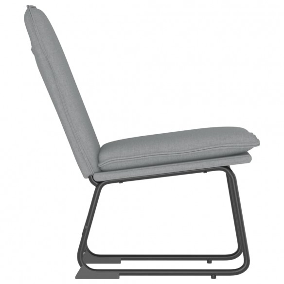 Chaise longue Gris clair 52x75x76 cm Tissu