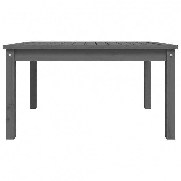 Table de jardin gris 82,5x50,5x45 cm bois massif de pin