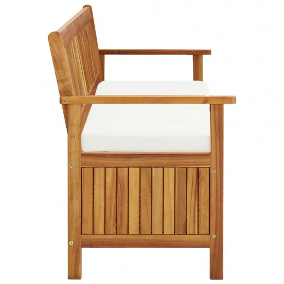 Banc de rangement avec coussin 170 cm Bois d'acacia solide