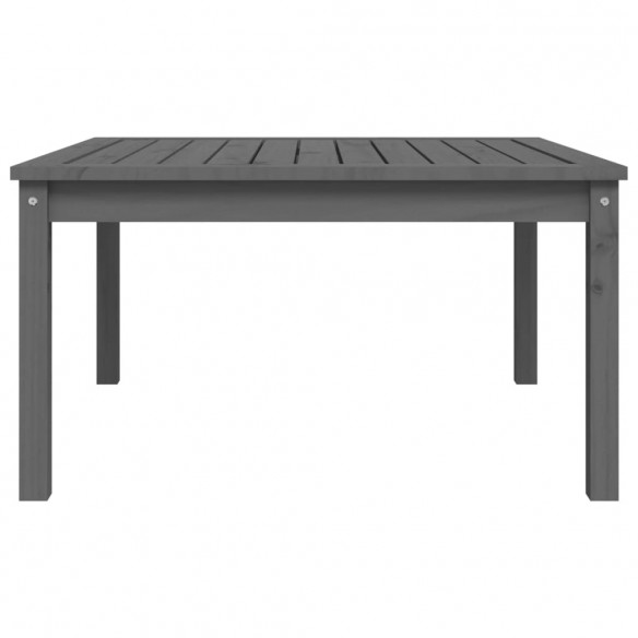 Table de jardin gris 82,5x82,5x45 cm bois massif de pin