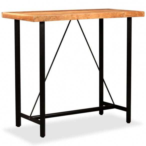 Table de bar Bois massif d'acacia 120x60x107 cm