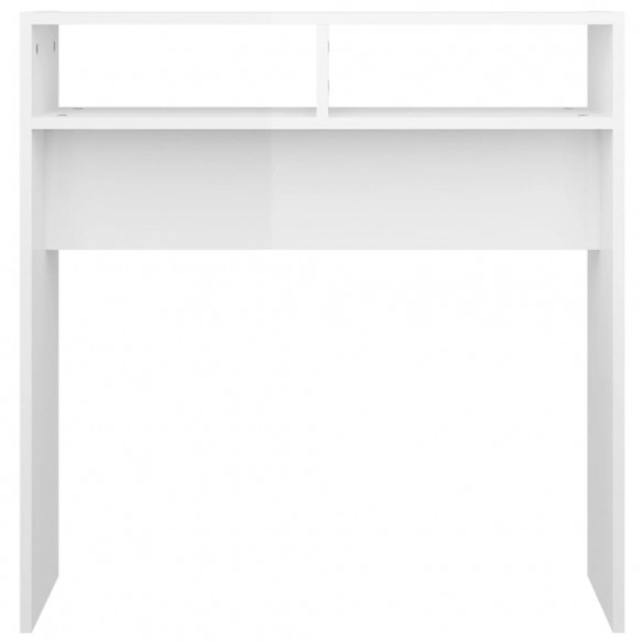 Table console Blanc brillant 78x30x80 cm Aggloméré