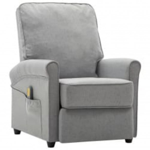 Fauteuil de massage Gris clair Tissu