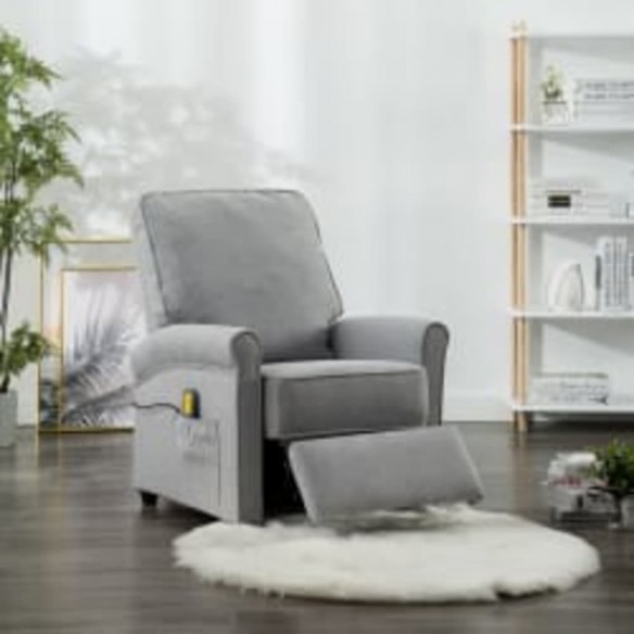 Fauteuil de massage Gris clair Tissu