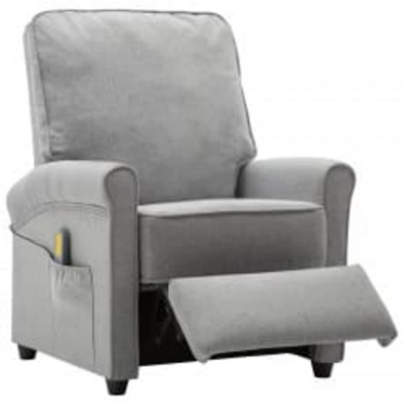 Fauteuil de massage Gris clair Tissu