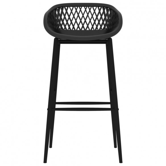 Chaises de bar lot de 2 noir