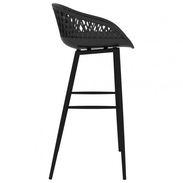 Chaises de bar lot de 2 noir